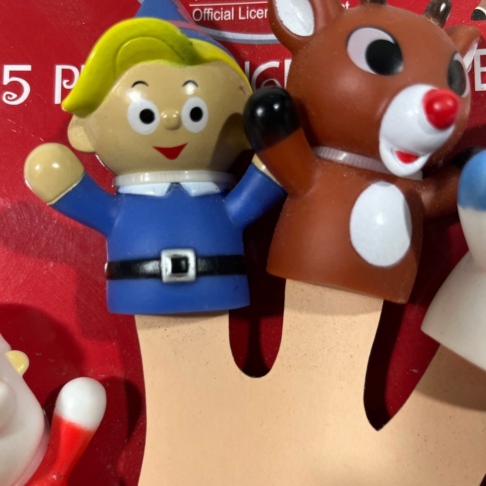 RASHTI BABY CHRISTMAS CLASSIC RUDOLPH 5 PIECE FINGERS PUPPETS SET AGES 3+ NEW - Picture 5 of 8